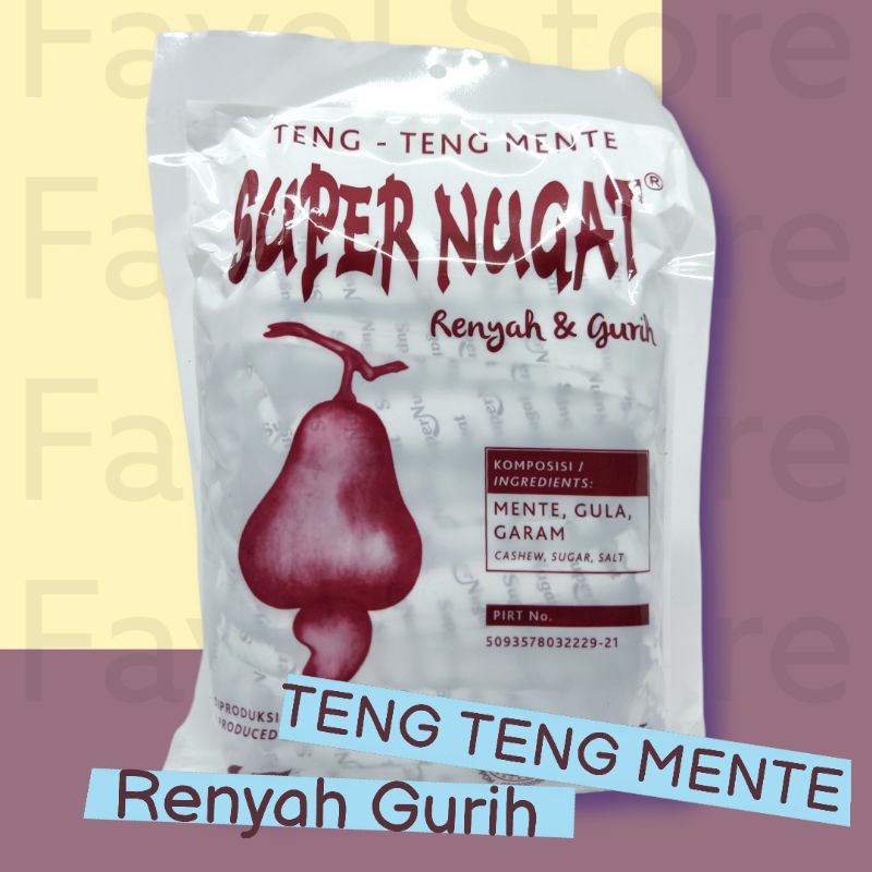 

(200gr) TENG TENG TING TING ENTING ENTING MENTE Renyah Gurih super nougat super nugat maknan camilan instan