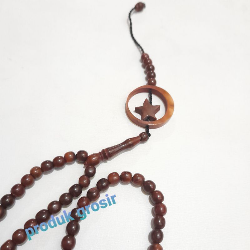 Tasbih/kalung Kaoka Coklat Bulet 6mm 99butir 100% Original