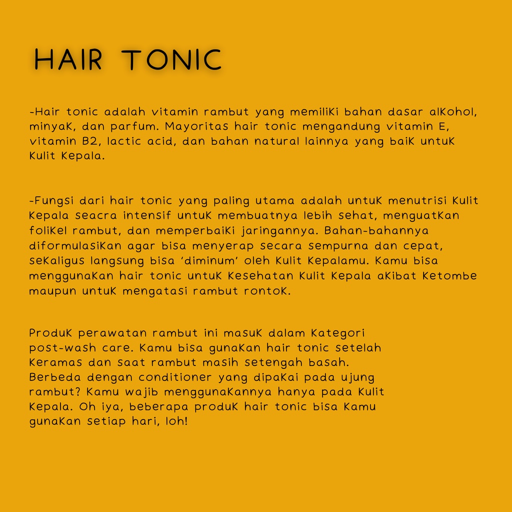 Bpom hair tonic 3 varian murah Penumbuh rambut