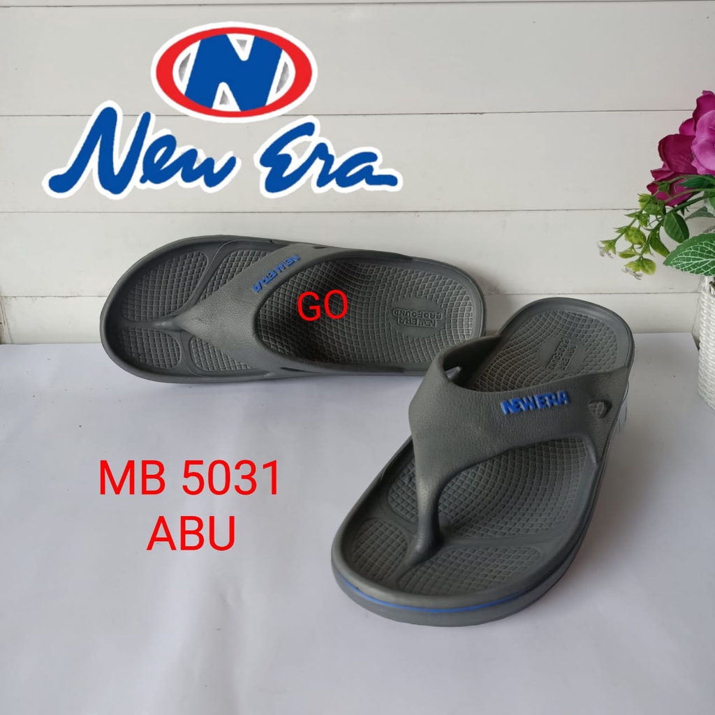 BB NEW ERA MB E 5031 Sandal Jepit Pria Polos Anti Slip Sandal Karet Pria Keren Terbaru Sandal Pria Murah