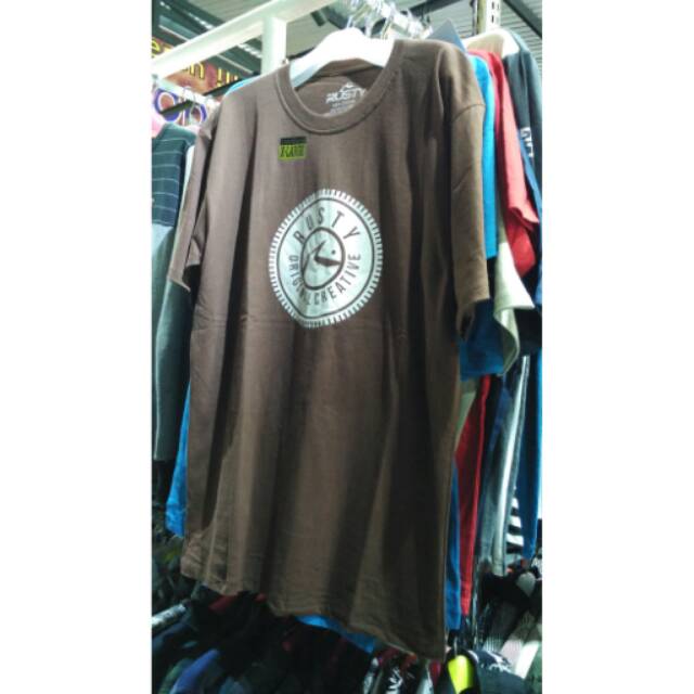Kaos pendek pria rusty big size keren
