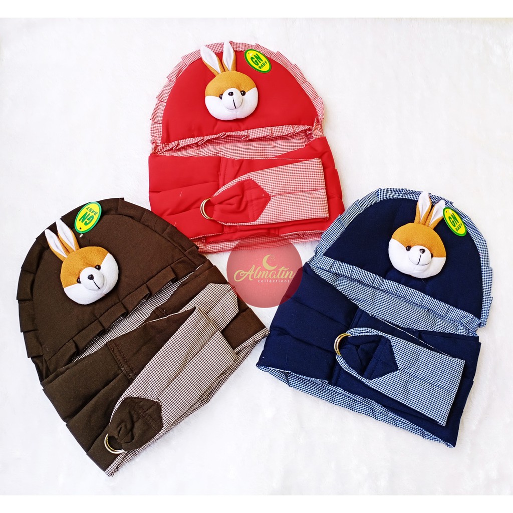 Gendongan Bayi Samping / Gendongan Bayi Ring Sling Motif Boneka