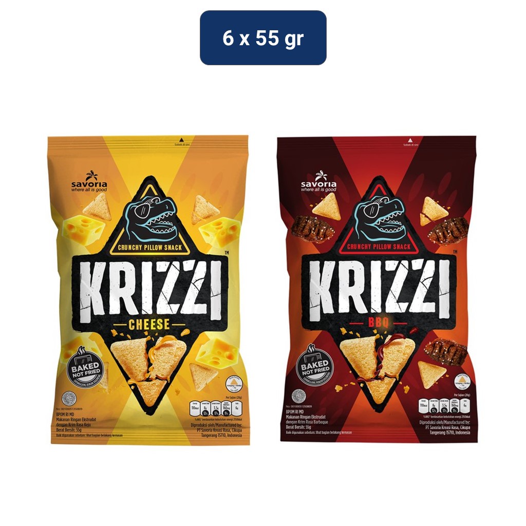 KRIZZI Cheese 3x55 gr + BBQ 3x55 gr