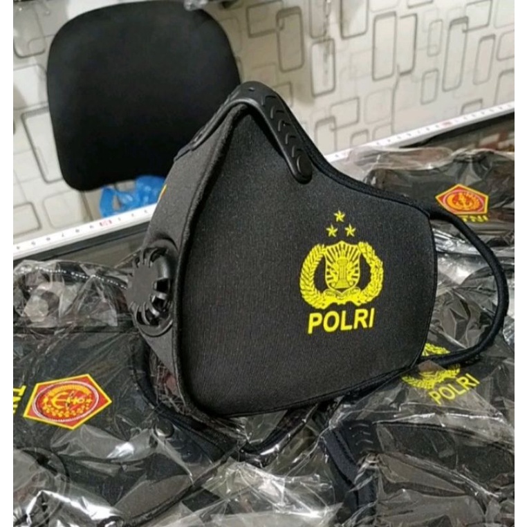 masker logo tni polri kualita premium