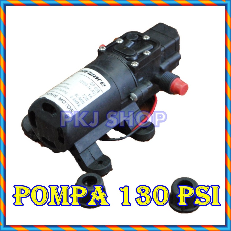 Taffware Pump Pompa Air Elektrik High Pressure 12V 72W 130PSI Tekanan