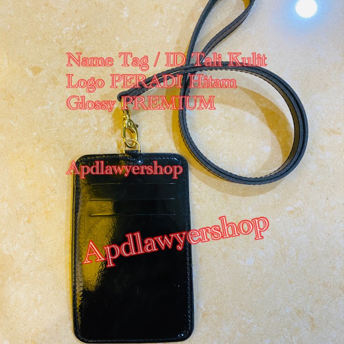 

Sale Name Tag / Id Card Tali Kulit Peradi Advokat Premium Hitam Glossy Limited