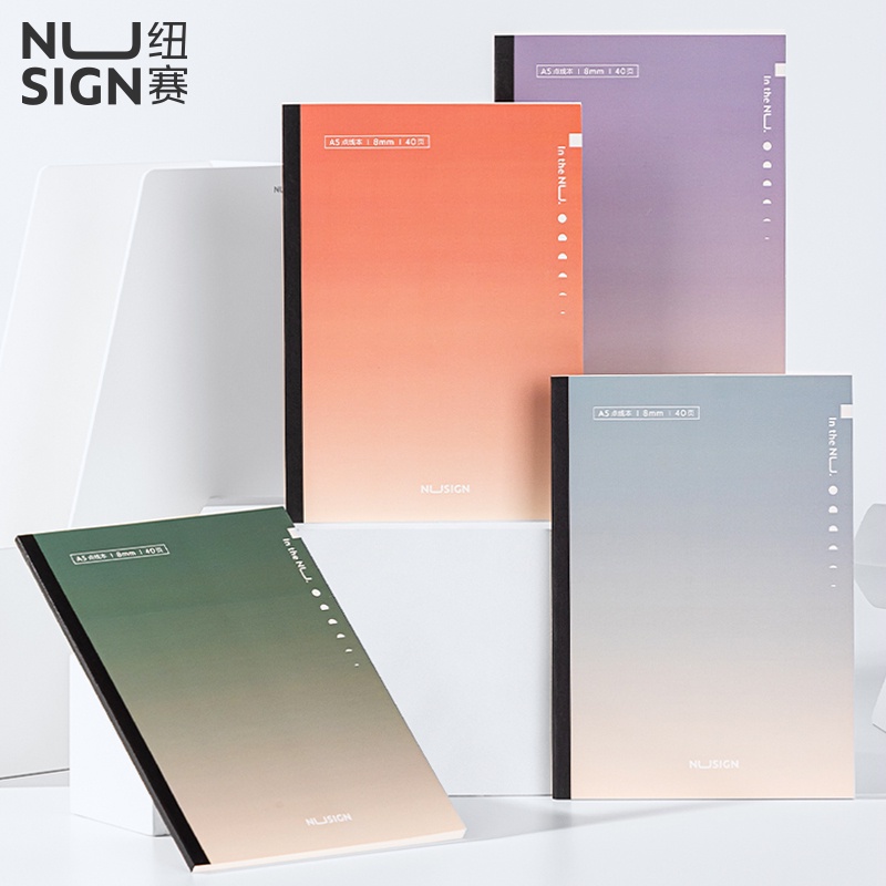 Nusign Soft Cover Notebook / Buku Tulis / Buku Catatan A5 B5 40 Lembar 80 GSM Desain Gradien NS28XX