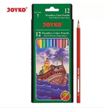 JOYKO Pensil Warna 12 Warna Pendek/12 Warna Panjang/24 Warna Panjang