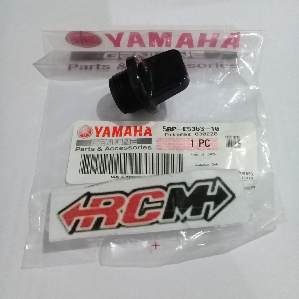 PLUG OIL TUTUP OLI OLIE MESIN BAGIAN ATAS SCORPIO Z SILVER HITAM ORI ORIGINAL YAMAHA YGP ASLI 5BP-E5363-00 5BP-E5363-10