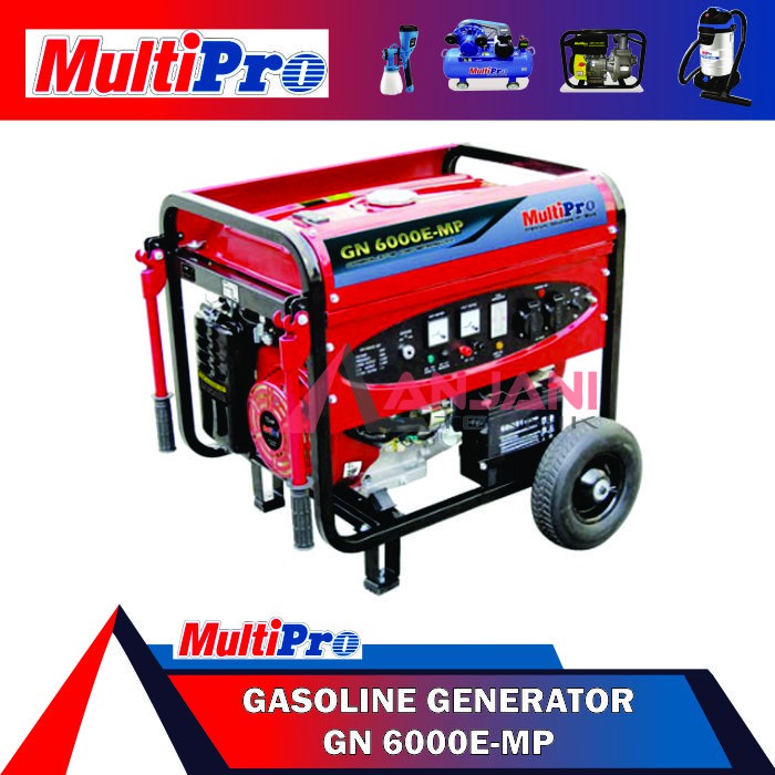 MESIN GENSET LISTRIK BENSIN 5000 WATT 5 KW MULTIPRO GN 6000 E-MP GENERATOR 5000WATT 5KW GN6000 6000E