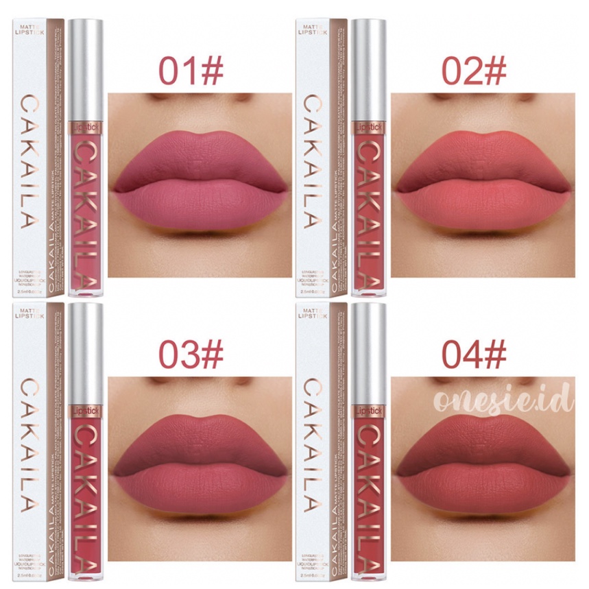 CAKAILA Lipstik Matte Lipstick Liquid Waterproof Long Lasting 18 Warna Cmaadu XX019