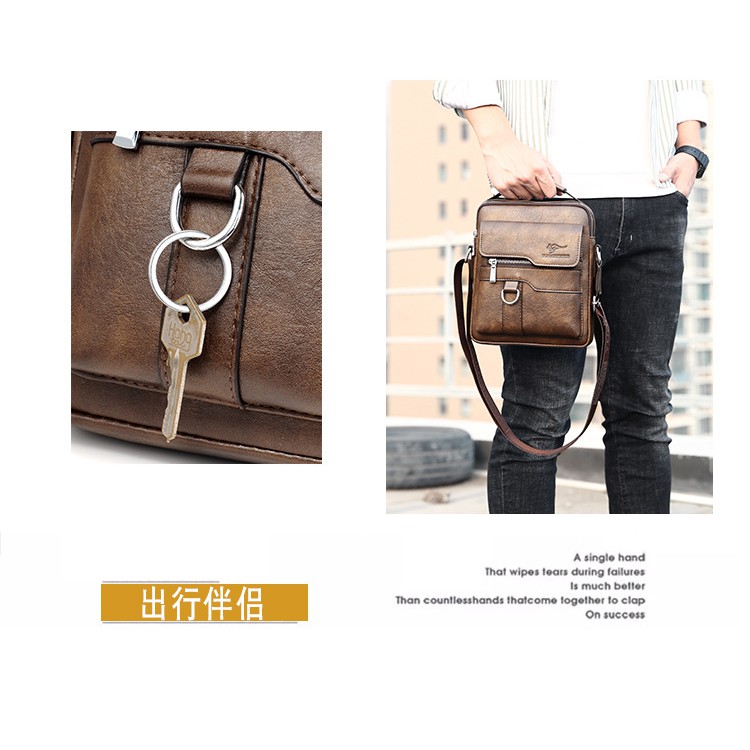 [ORIGINAL] Yueskangaroo Tas Selempang Kulit Import Pria Casual Business Style Men's Messenger Bag