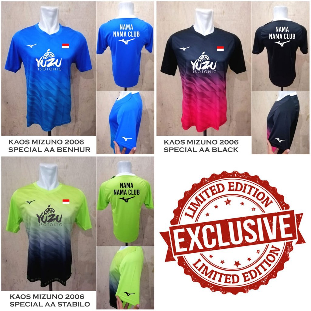 Baju badminton mizuno 2006 SPECIAL AA kaos mizuno badminton import
