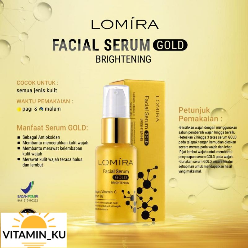 SERUM GOLD BRIGHTENING LOMIRA 20ML [BPOM]