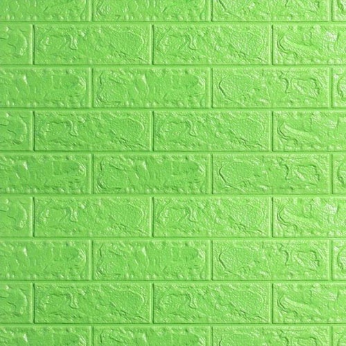 Wallpaper Dinding Foam 3D Motif Batu Bata / Walpaper Stiker Dinding Dekorasi Kamar-HIJAU
