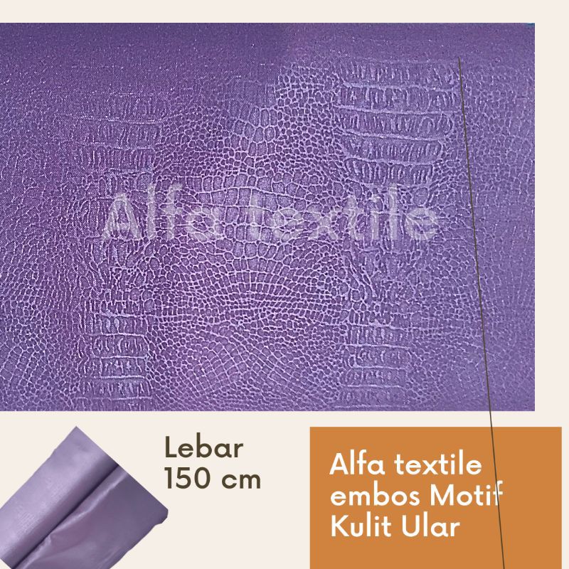 Bahan Kain Sofa kain Embos Lebar 150 Cm Motif Kulit Ular