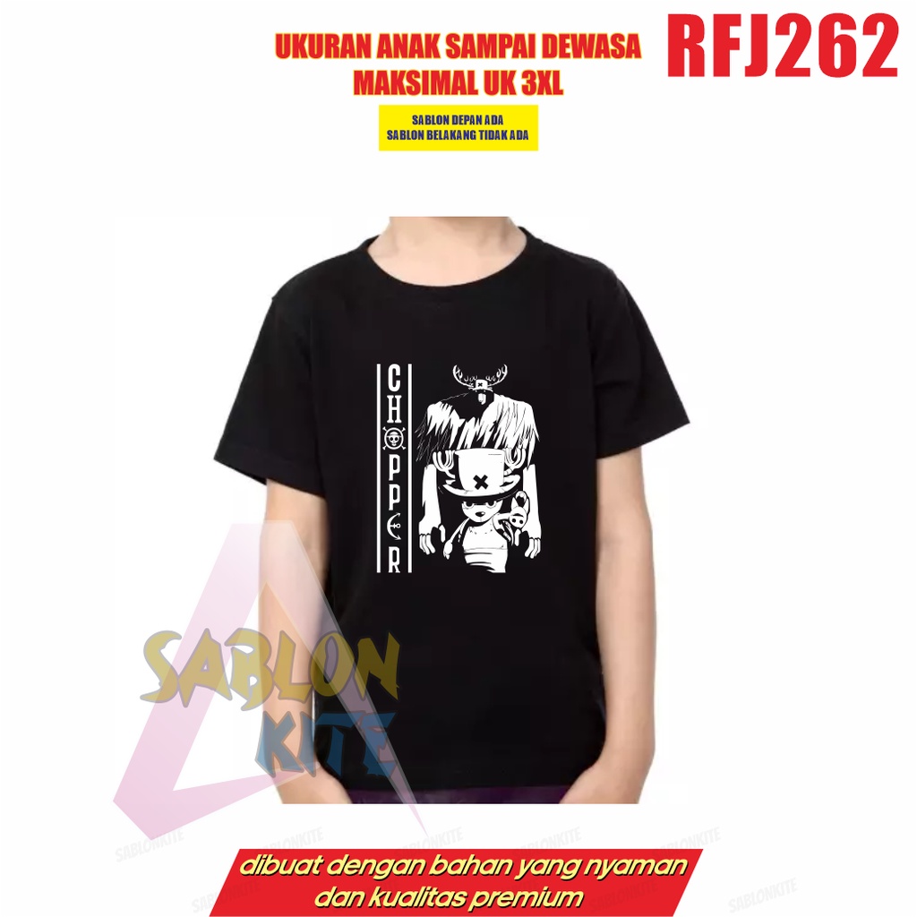 MURAH!!! KAOS KEREN ANIME CHOOPER RFJ262 ONE PIECE