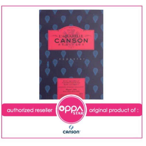 

Kertas Cat Air Hot Pressed CANSON HERITAGE Watercolor 300G 23x31cm 12 lbr 100720018