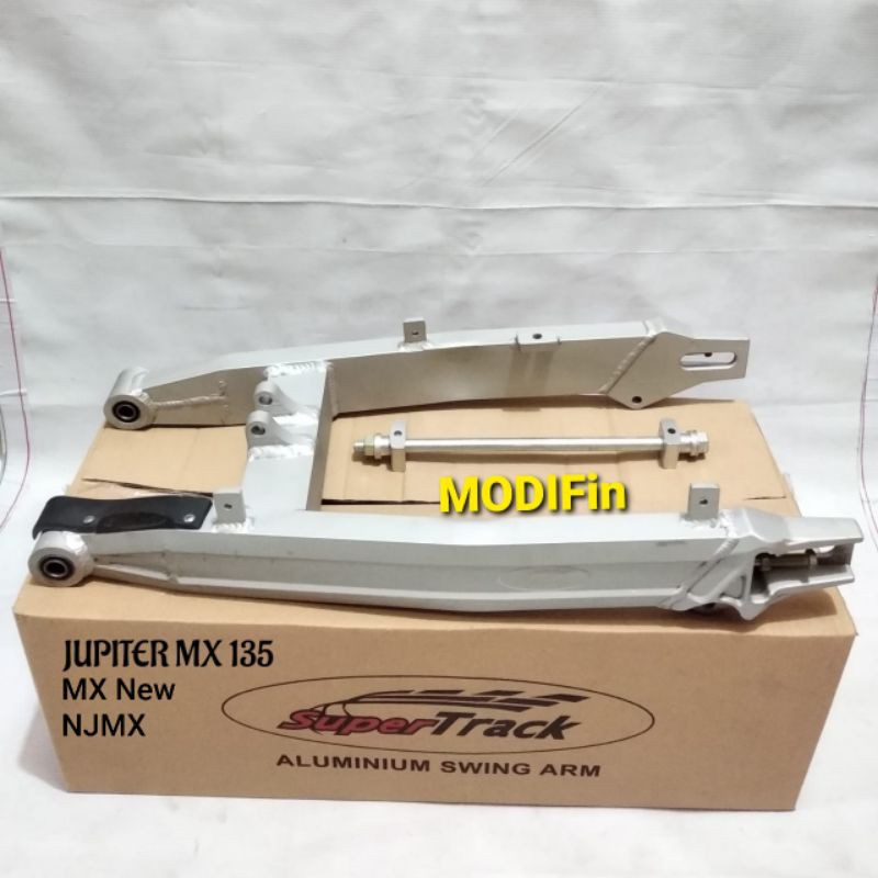 Swing Arm Jupiter MX New NJMX Original SuperTrack Silver SwingArm Aluminium Non Stabiliser