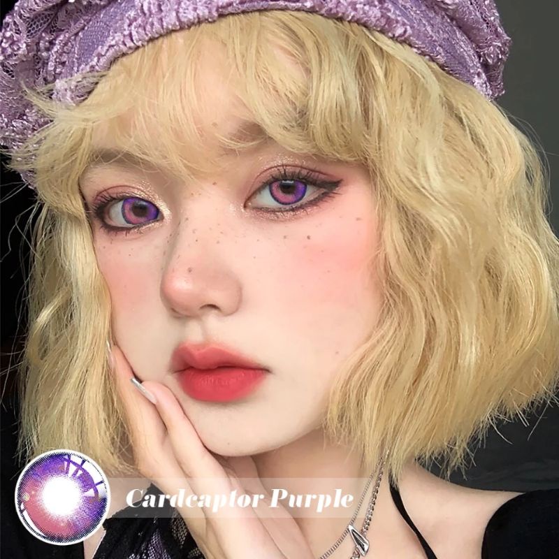 SOFTLENS CARDCAPTOR VIOLET BLUE PURPLE COSPLAY ANIME HALLOWEEN CRAZY LENS