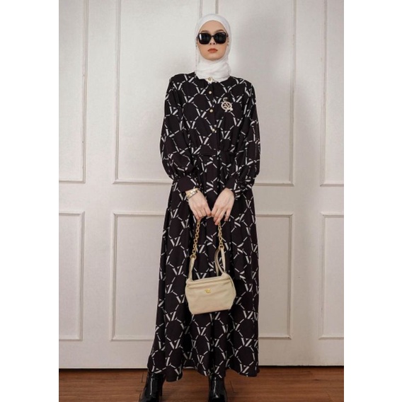 monogram maxi dress vz vivi zubedi