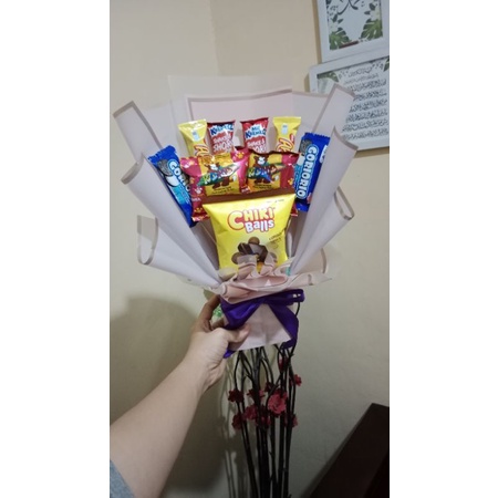 

buket snack+ uang/hampers
