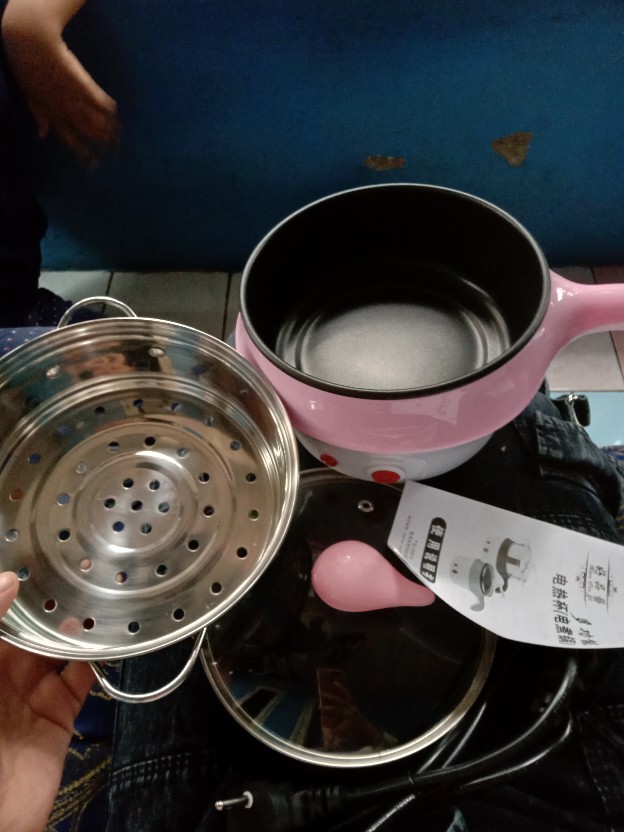 Pe8 Multifunctional Electric Fry Pan Panci Listrik Lapisan Keramik