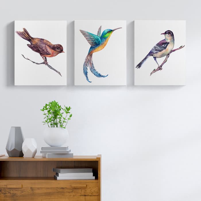 Dekorasi Poster Bird Kanvas Hiasan Dinding Burung 20x25cm Shopee