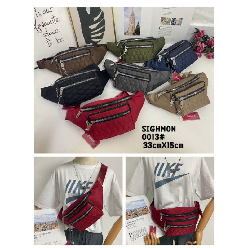 013B tas waistbag pinggang impor bordir sighmon chibao 88PeakDay