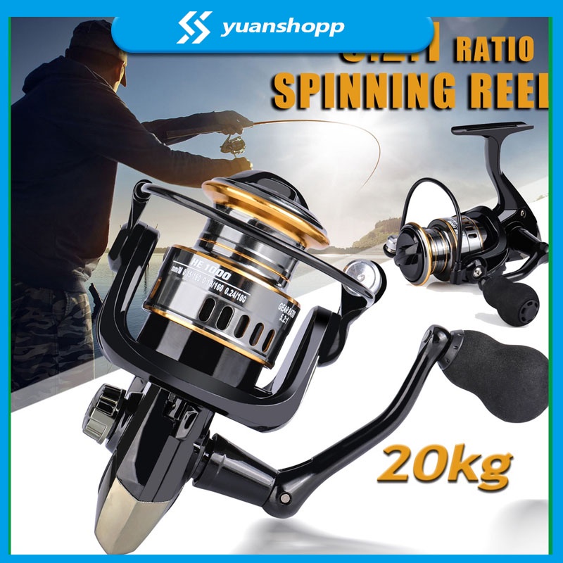 Reel Pancing Max Drag 10kg Mesin pancing 12+1 Ball Bearings 2000-5000 Metal Ball Grip Spool Spinning Reel Fishing Rell