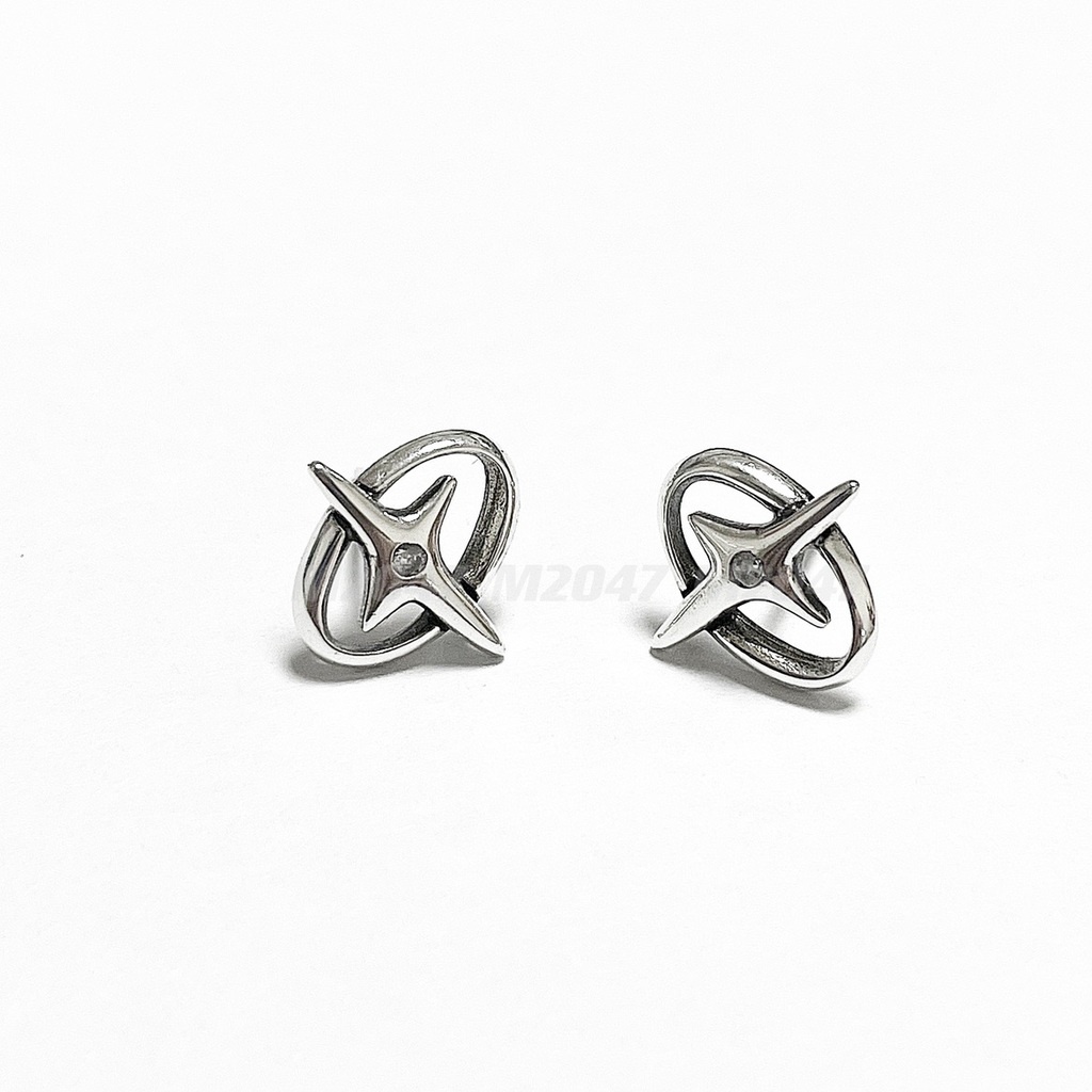 Anting Bentuk Oval Cross Model Simple