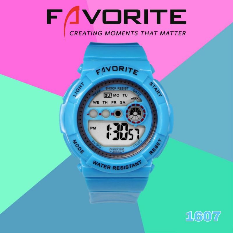 Jam Tangan Wanita Digital Favorite Original 1607 Tahan Air