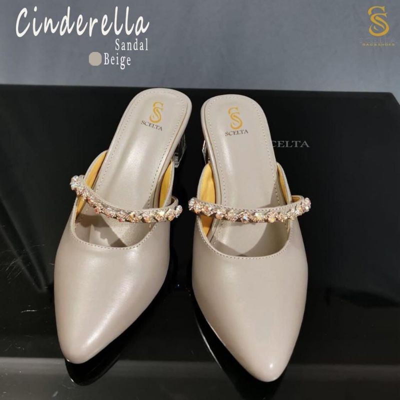 SEPATU CINDERELLA BLUE,BEIGH DAN GOLD BY SCELTA