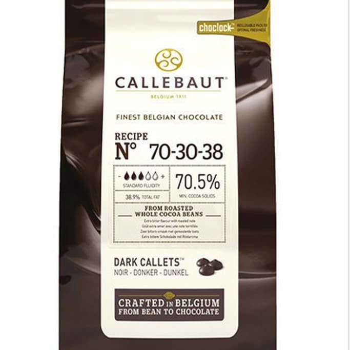 

rg201tg Callebaut 70% Dark Chocolate Belgian Choco Callets Repack 500Gr Xz20X1Z11