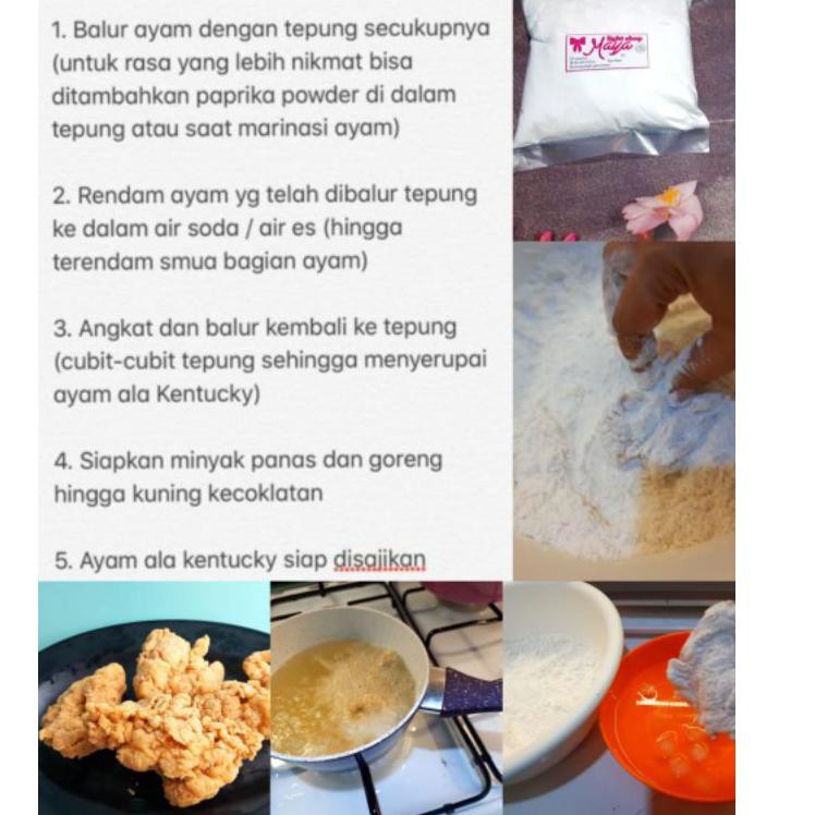 

SUPER HOT Tepung Ayam Kentucky 100gr premix mirip k*c tepung bumbu ayam goreng