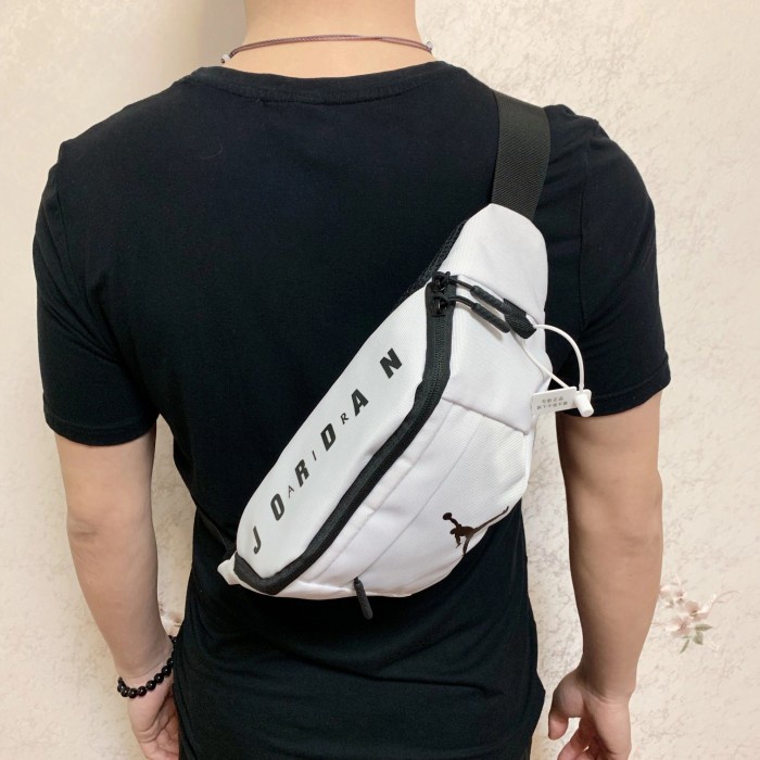 Tas Selempang Pria Tas Selempang Pria Air Jordan Import / Waist Bag Pria Import #KN04 - Putih distro