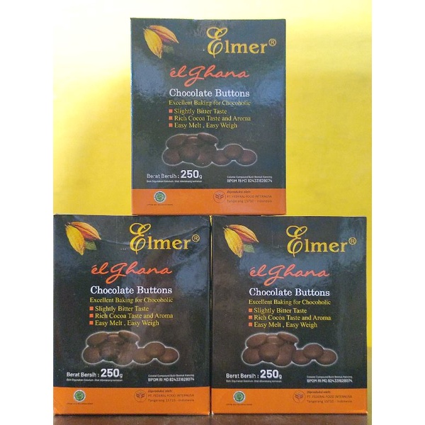 

Elmer Chocolate Button El Ghana - 250g