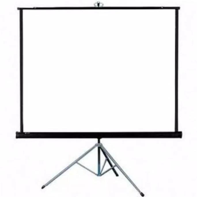 layar proyektor kaki 96",/ screen proyektor tripod 96" stock ada
