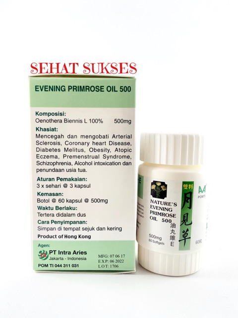 Nature’s Evening Primrose Oil 500 ~ Obat Jantung Koroner / Kolesterol