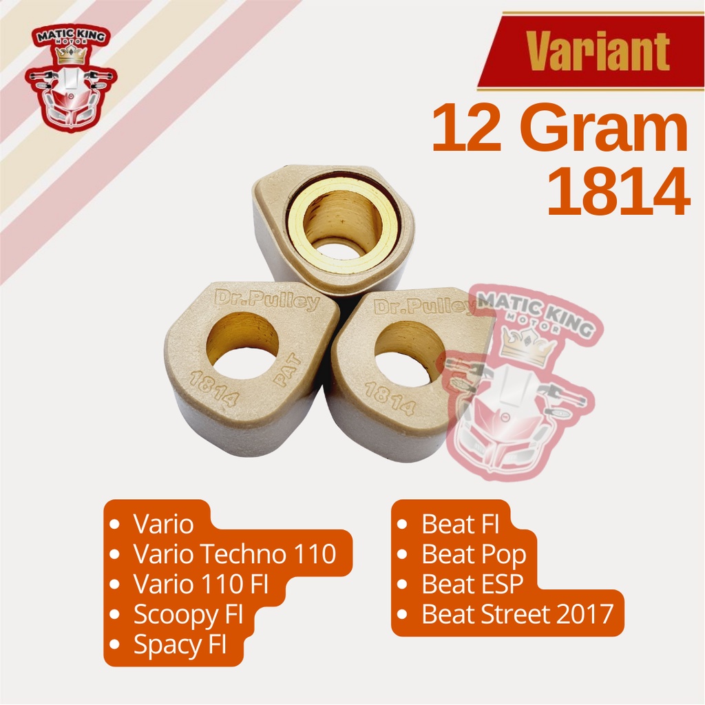 Sliding Roller Beat Scoopy Vario Spacy 110 Fi ESP POP Street DR PULLEY 1814  3 Butir