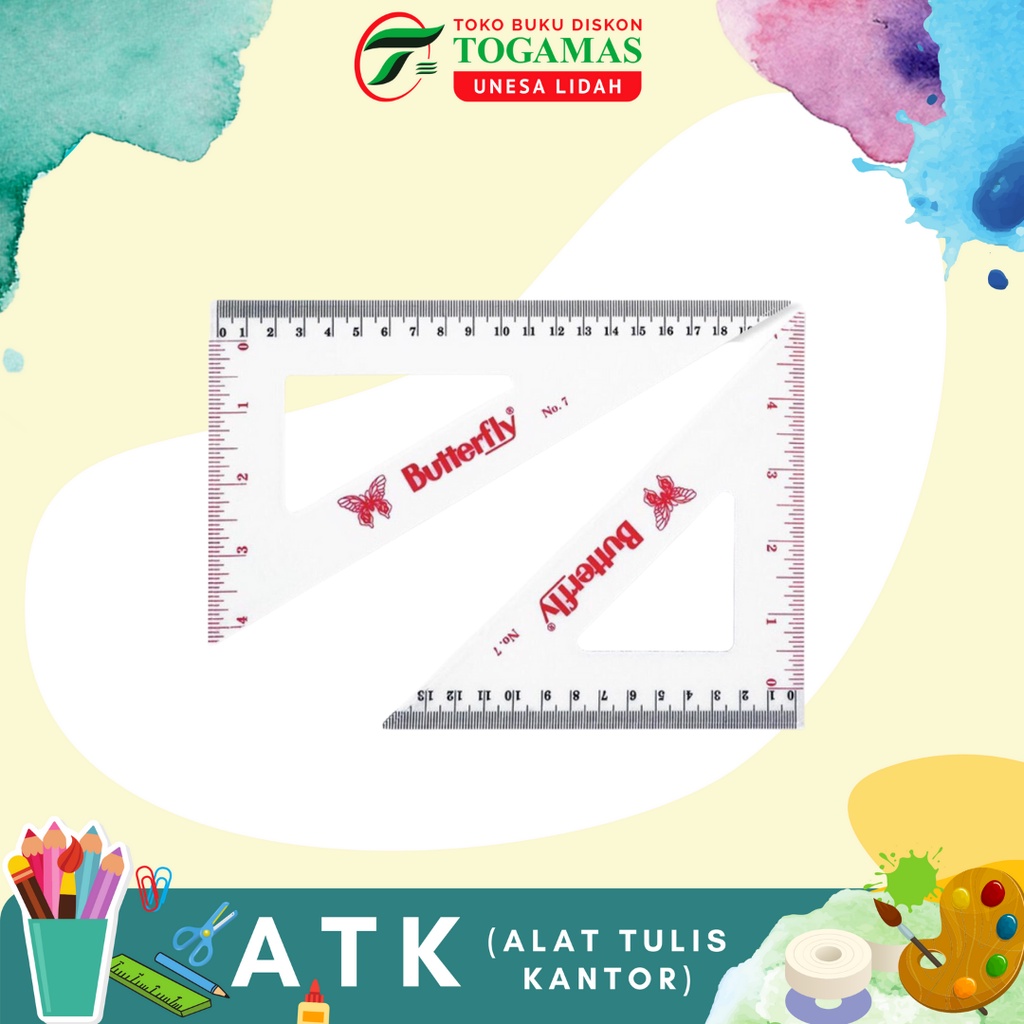 

PENGGARIS SEGITIGA NO.7 BUTTERFLY / READY STOCK