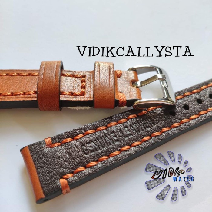 Leather strap Tali Jam Tangan Kulit Asli tebal Handmade PR007