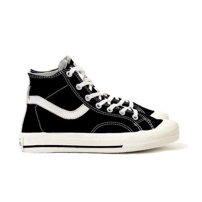 Sepatu Sneakers Chezz Maestro Hi Black White Original Sneakers Pria Dan Wanita