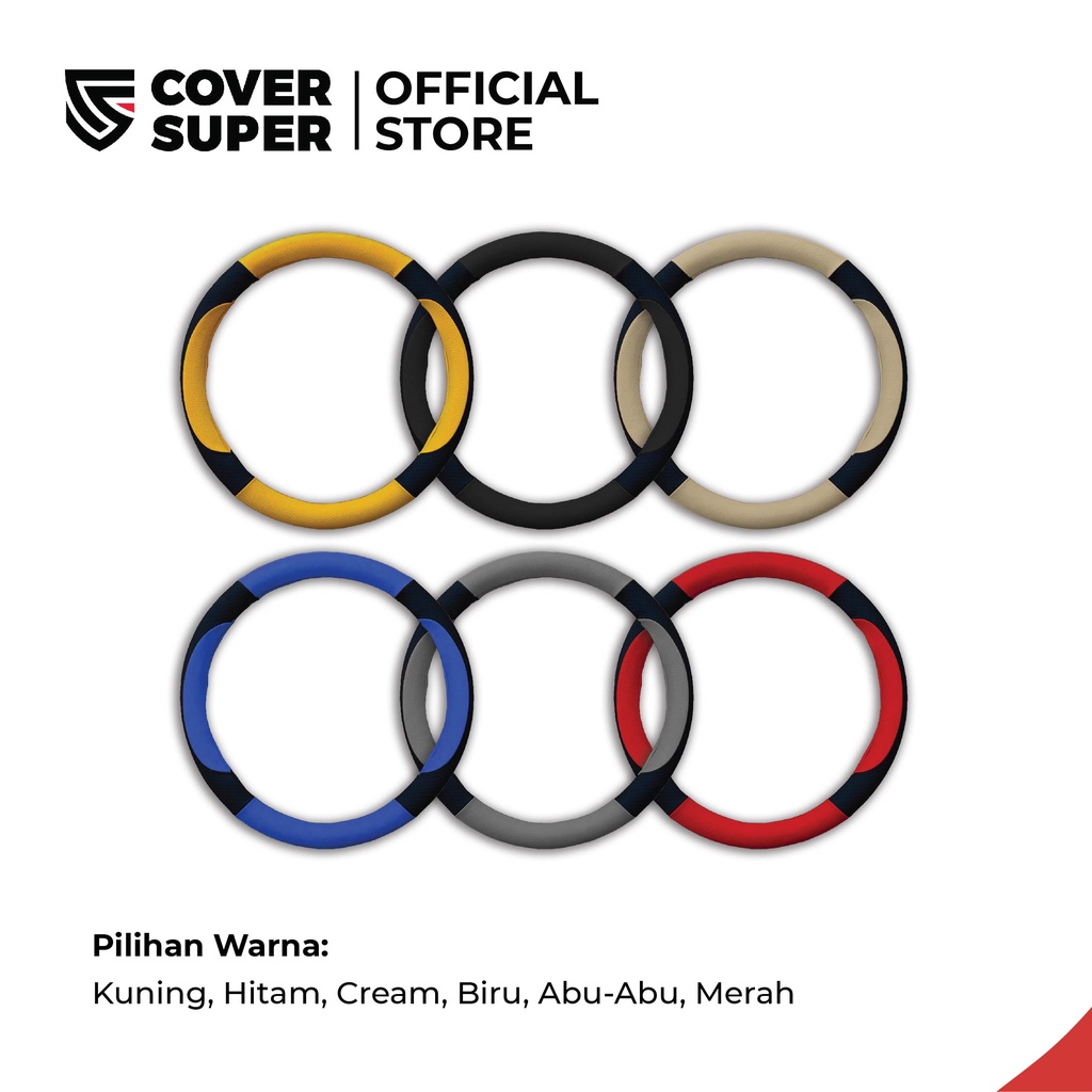 Cover Steer Sporty Hitam - CoverSuper