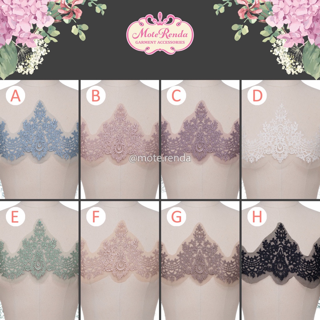 Renda lace premium (harga per 50cm), kode 5LKB1802