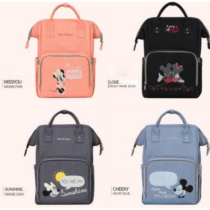 DIAPER BAG DISNEY tas diaper disney SULAM(FREE DISNEY PENGHANGAT SUSU USB)