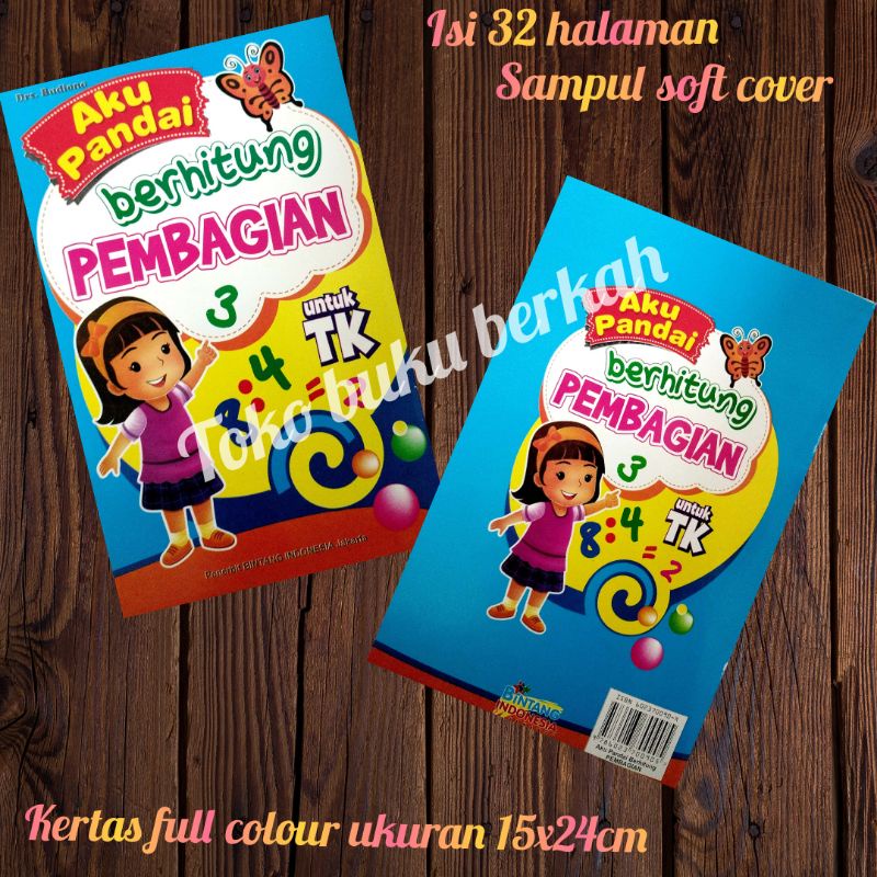 buku aku pandai berhitung pembagian, 32 halaman (15×24cm)