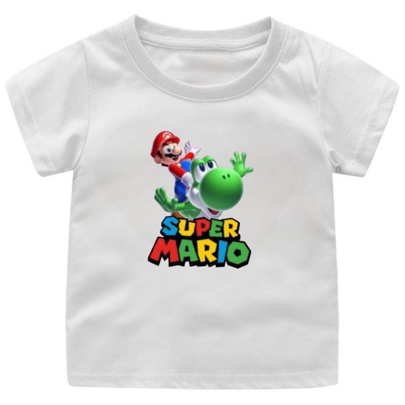 Baju Anak Cewek Kaos Anak Cewek Atasan anak SUPER MARIO 1-12 Tahun Ukuran S.M.L.XL.2XL.3XL