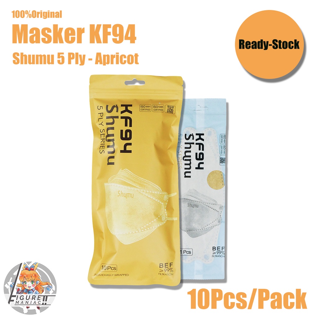 Masker KF94 5 Ply Shumu Premium Warna Original Kemasan Single Pack