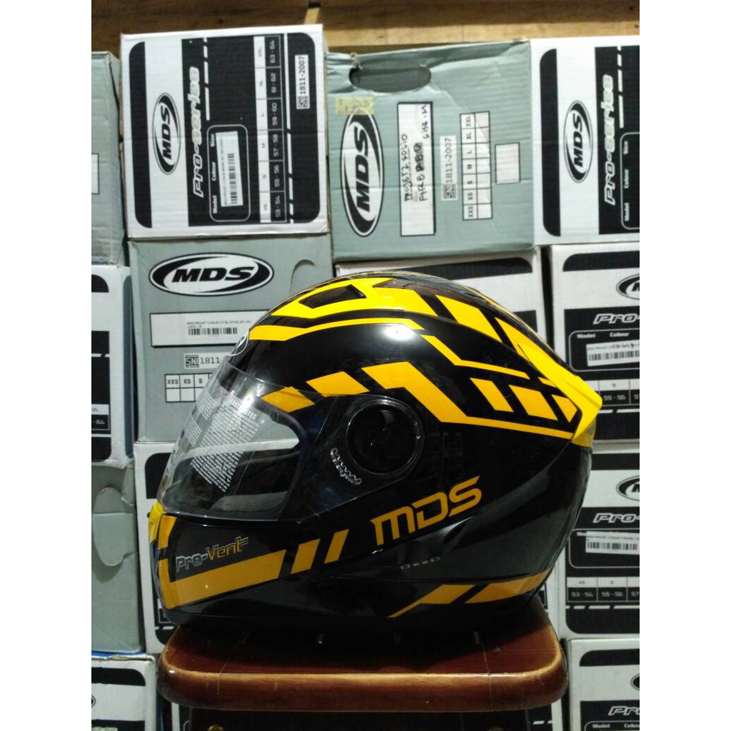 HM-1078 Helm Mds Provent Double Visor Motif Murah